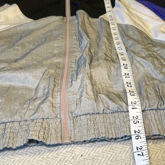 Vintage Black, silver, purple & pink Windbreaker Jacket. Size Large. By Todd 1 - Picture 6 of 13